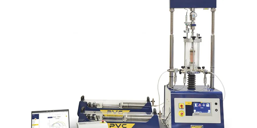 Illustrative image of Triaxial test in 