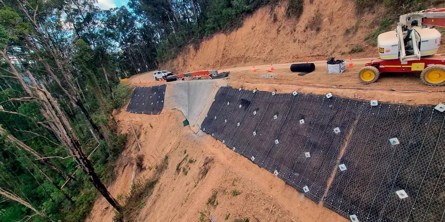 Illustrative image of Slope stability analysis in 