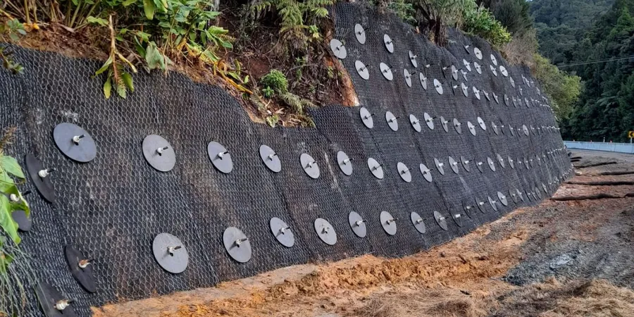 Illustrative image of Slope stabilization design in 
