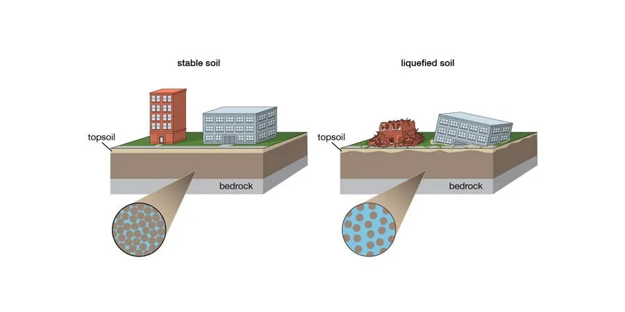 Illustrative image of Soil liquefaction analysis in 