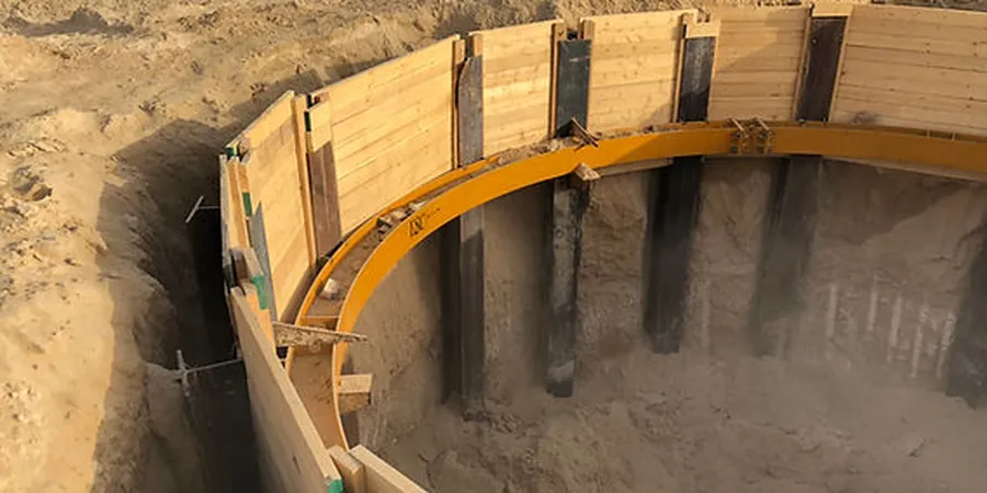 Illustrative image of Pile foundation design in 